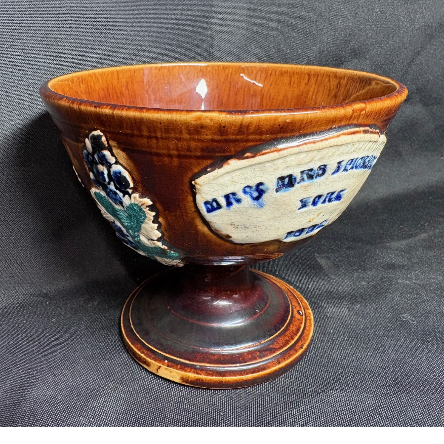 Victorian Measham Bargeware Pedestal Bowl - VIN1243S