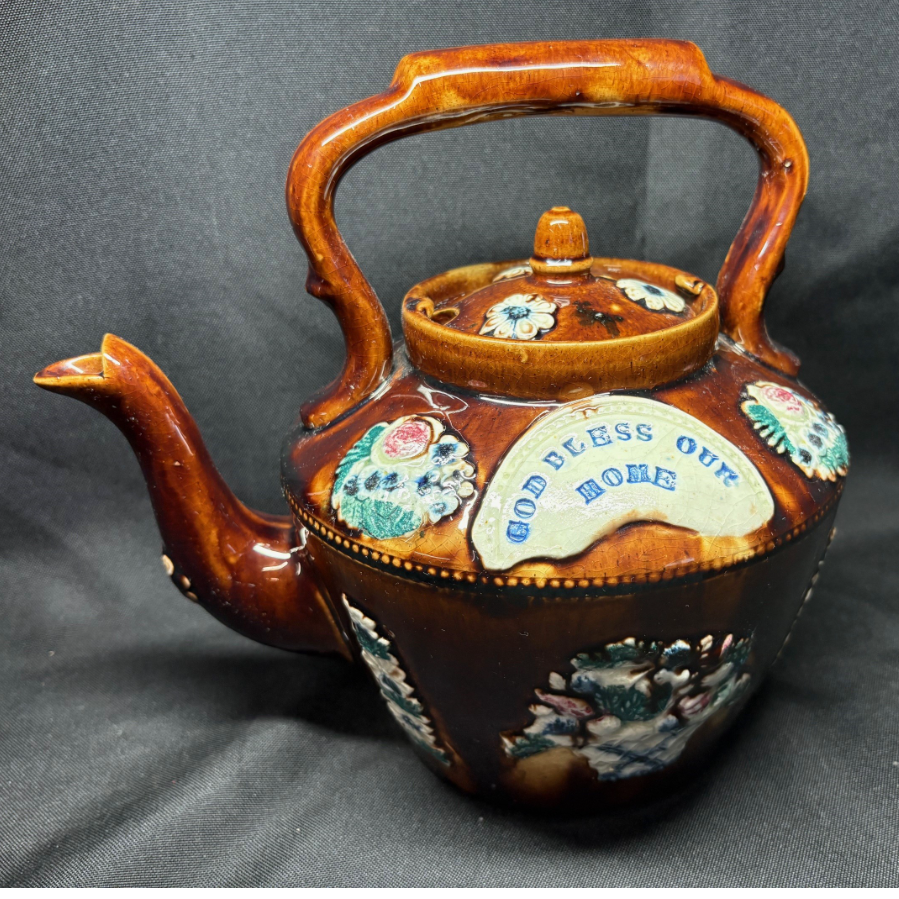 Victorian Measham Bargeware Tea-pot - VIN1243O