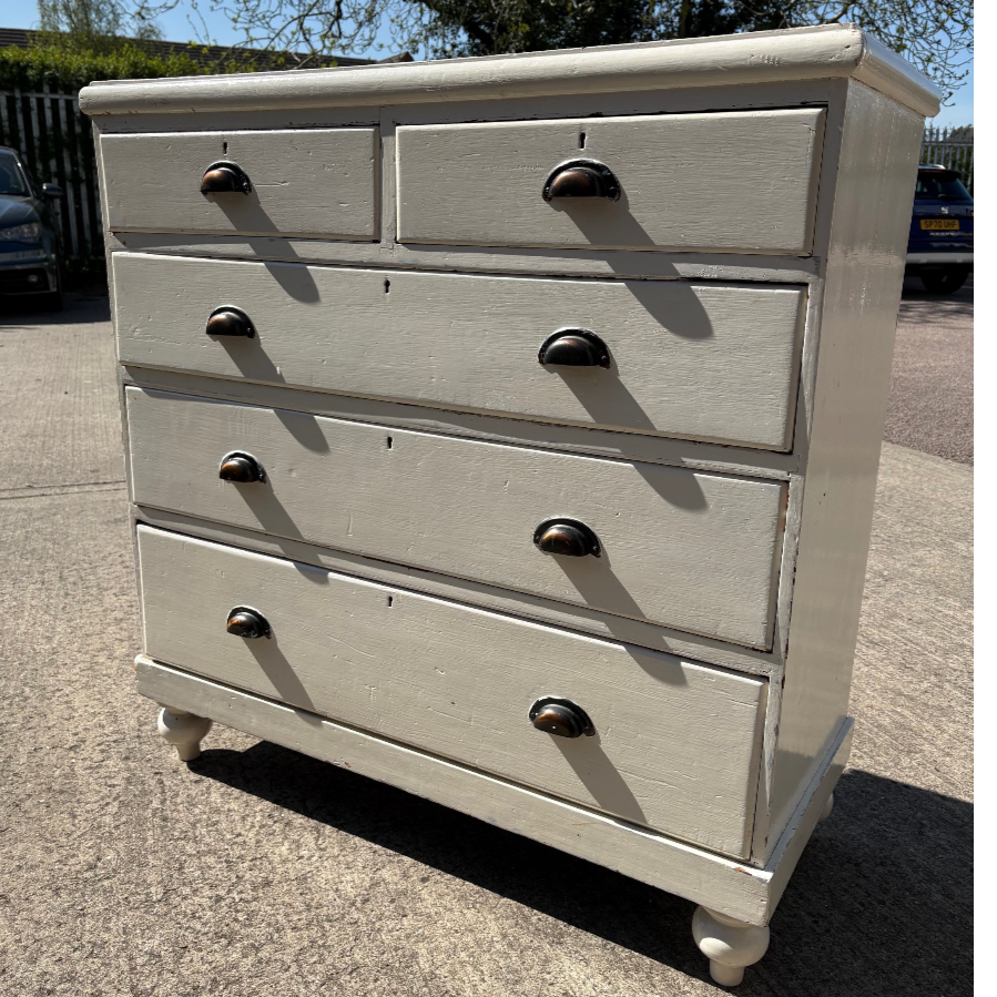 Painted Pine 2 Over 3 Chest Of Drawers – VIN1244Q