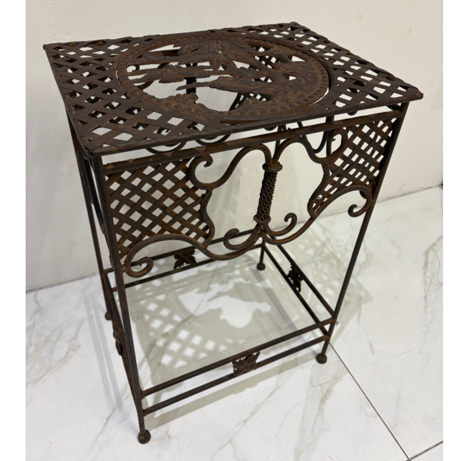 Rustic Cast Iron Plant Stand - VIN1241E