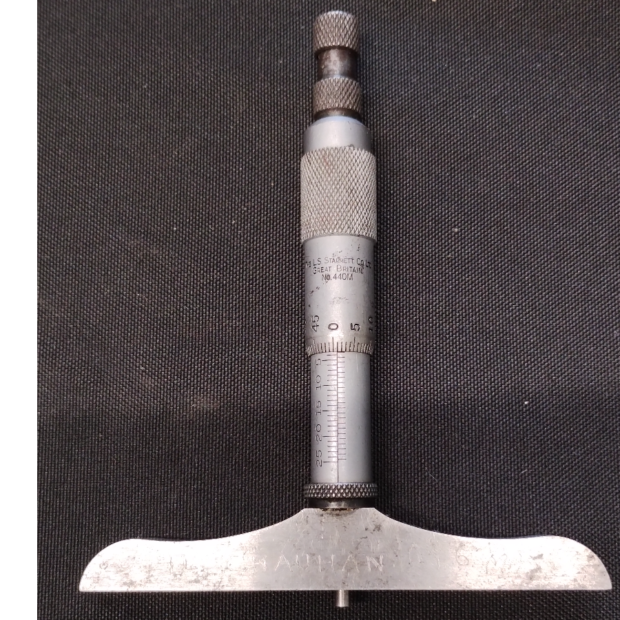 Starrett Metric Depth Micrometer 0 - 25 MM - VIN1253R
