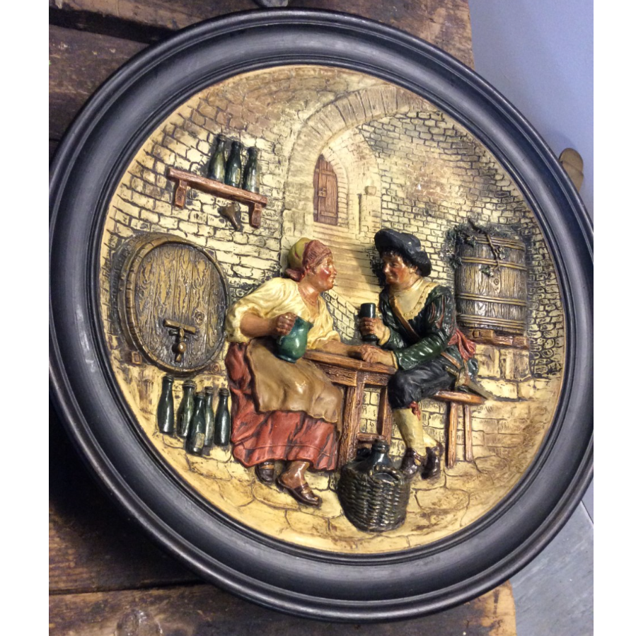 Original Pair 19th Century Wall Plaques VIN462H