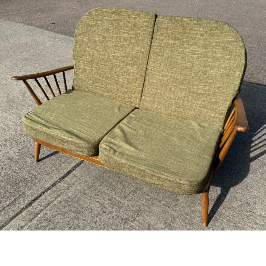 Mid-Century Ercol Windsor Two Seater Spindle Back Sofa Model 203 - VIN1254J Mid-Century Ercol Windsor Two Seater Spindle Back Sofa Model 203 - VIN1254J