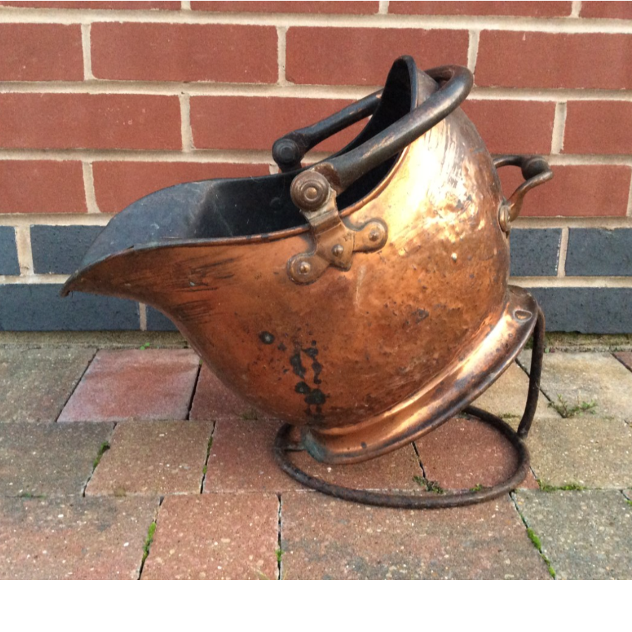 Vintage Brass Coal Scuttle VIN462T