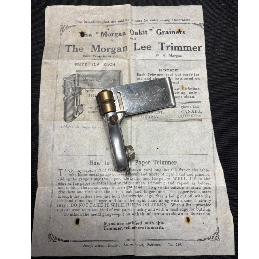 Vintage Morgan Lee Wallpaper Trimmer & Instructions - VIN862W