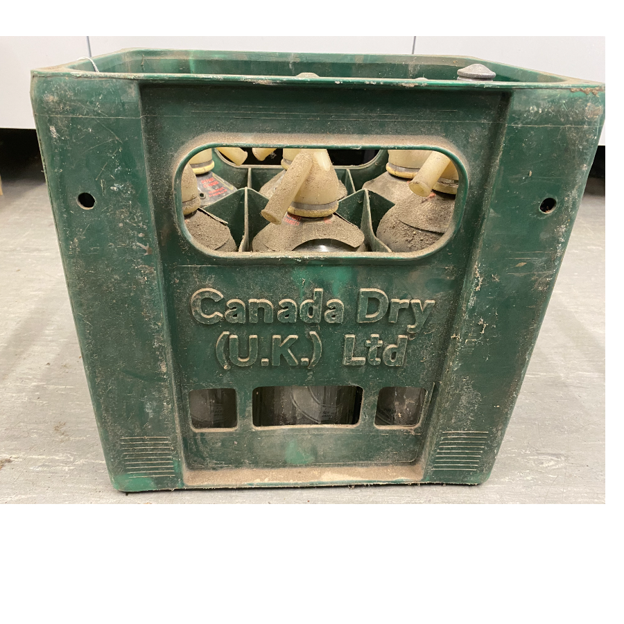 6 Soda Syphons in A plastic crate (Box  B) - 1236m