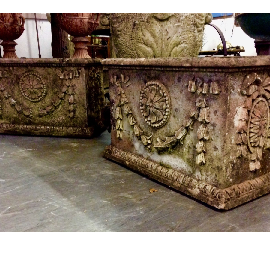 Antique 18th Century Haddon Stone Planters VIN461B