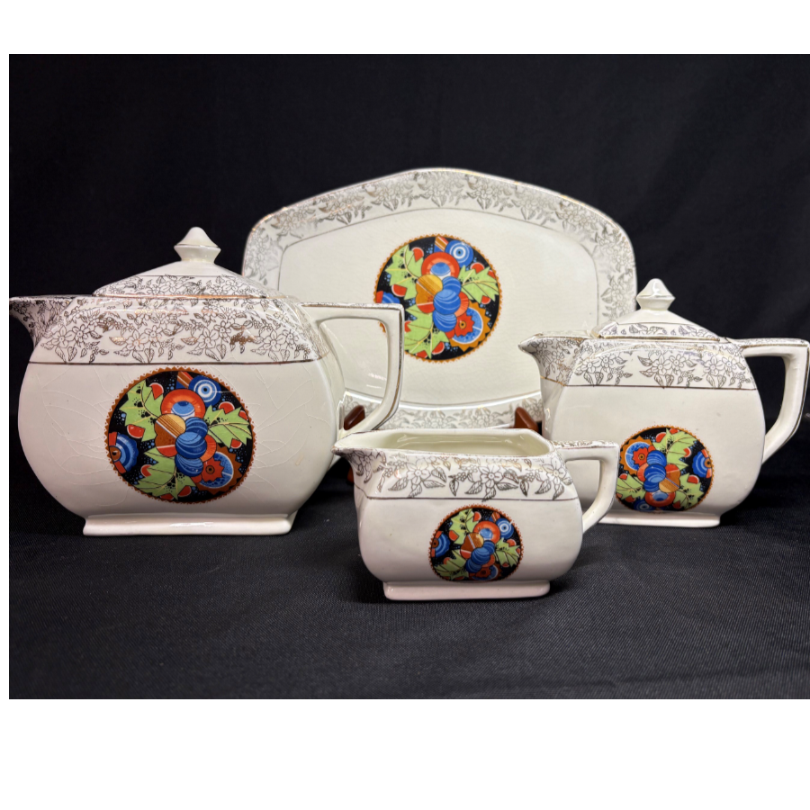 1930’s Lawleys Empire England Teapot Tray Set - VIN1252K 1930’s Lawleys Empire England Teapot Tray Set - VIN1252K