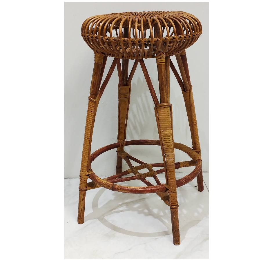 Bamboo and rattan bar stool - VIN1200D