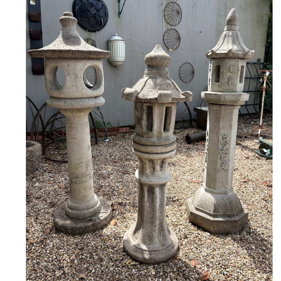 Japanese Style Pagoda Lantern Sculptures - £75 each 3 available