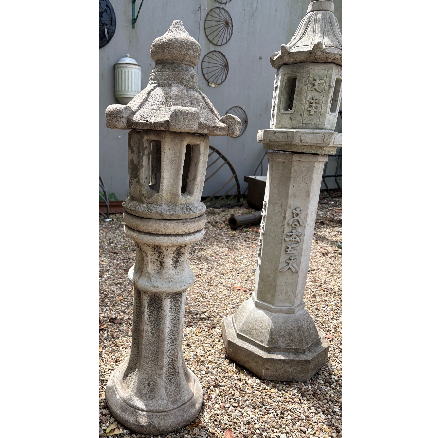 Japanese Style Pagoda Lantern Sculptures - £75 each 1 available Japanese Style Pagoda Lantern Sculptures - £75 each 1 available