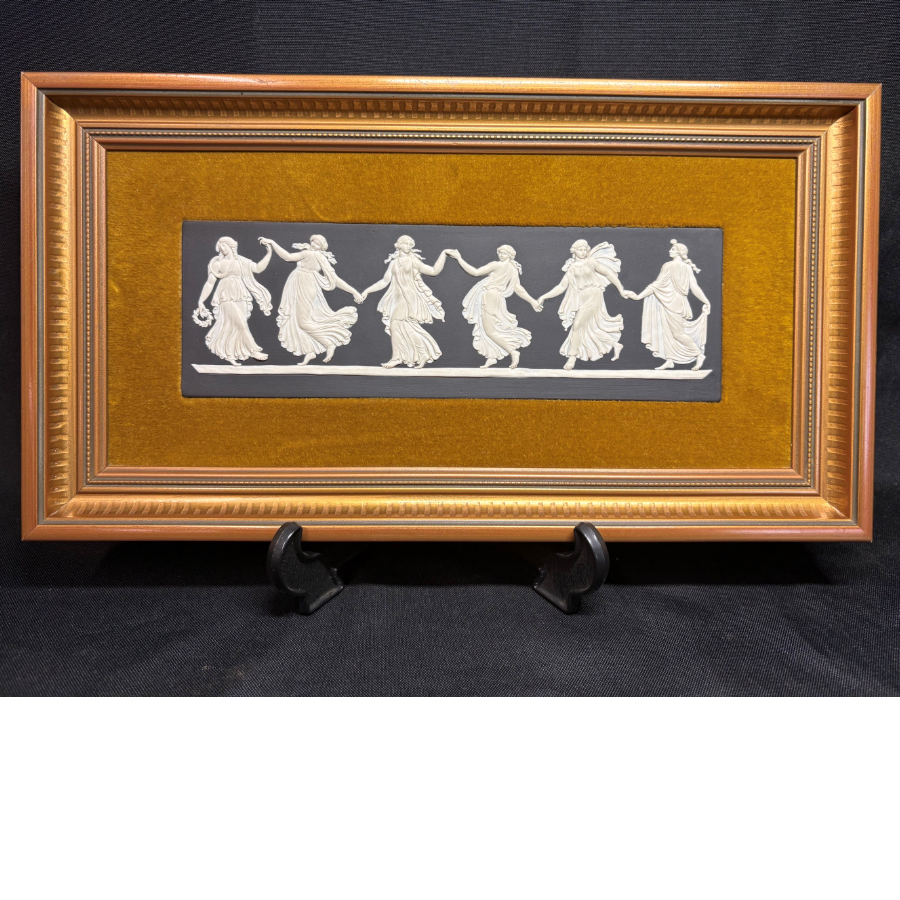 Framed Wedgwood Black Jasperware ‘Dancing Hours 2’ Framed Rectangular Plaque - 1257K Framed Wedgwood Black Jasperware ‘Dancing Hours 2’ Framed Rectangular Plaque - 1257K