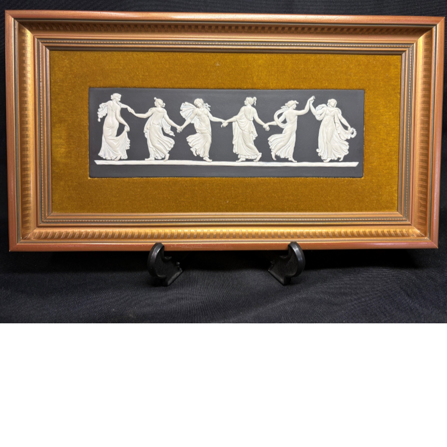 Framed Wedgwood Black Jasperware ‘Dancing Hours 1’ Framed Rectangular Plaque - 1257K Framed Wedgwood Black Jasperware ‘Dancing Hours 1’ Framed Rectangular Plaque - 1257K