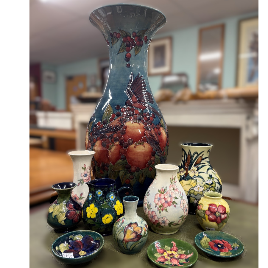 Large Moorcroft Baluster 'Finch' Vase Designed By Sally Tuffin - VIN1256J