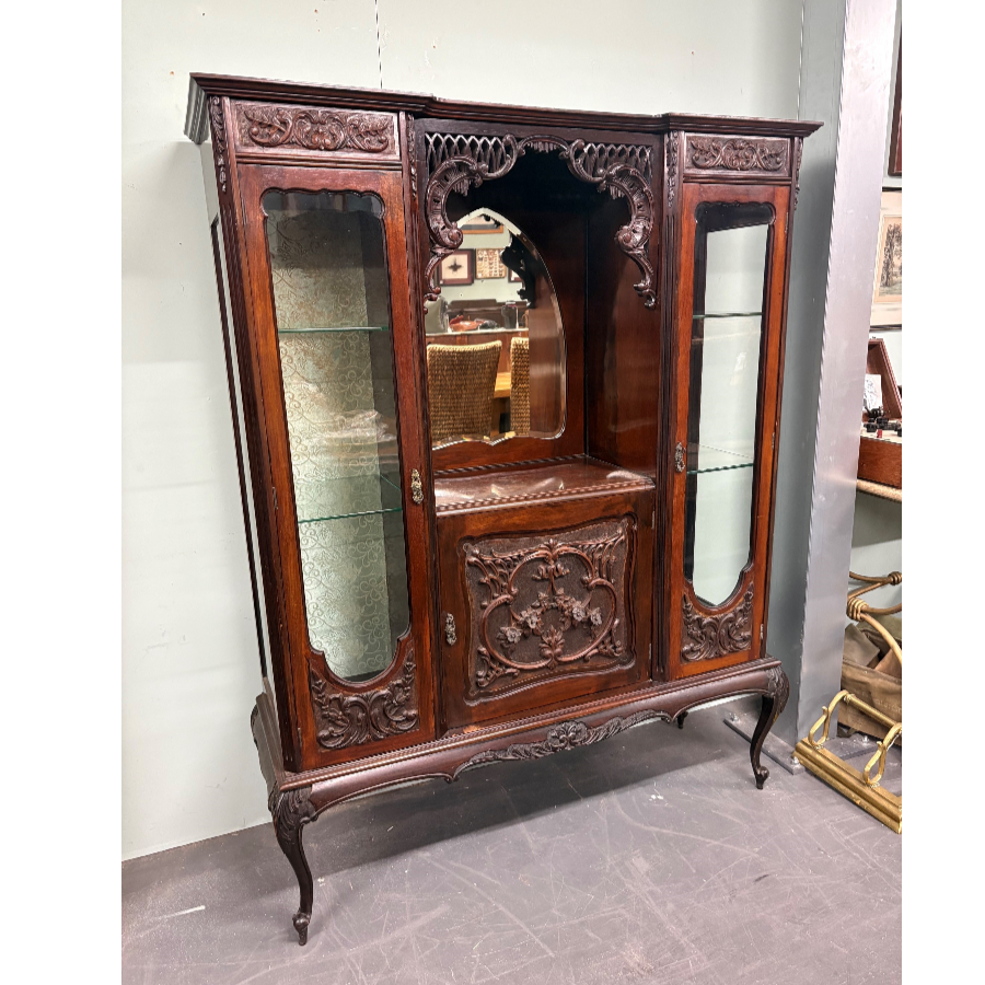 Antique Victorian Mahogany Display Cabinet - VIN1255F Antique Victorian Mahogany Display Cabinet - VIN1255F