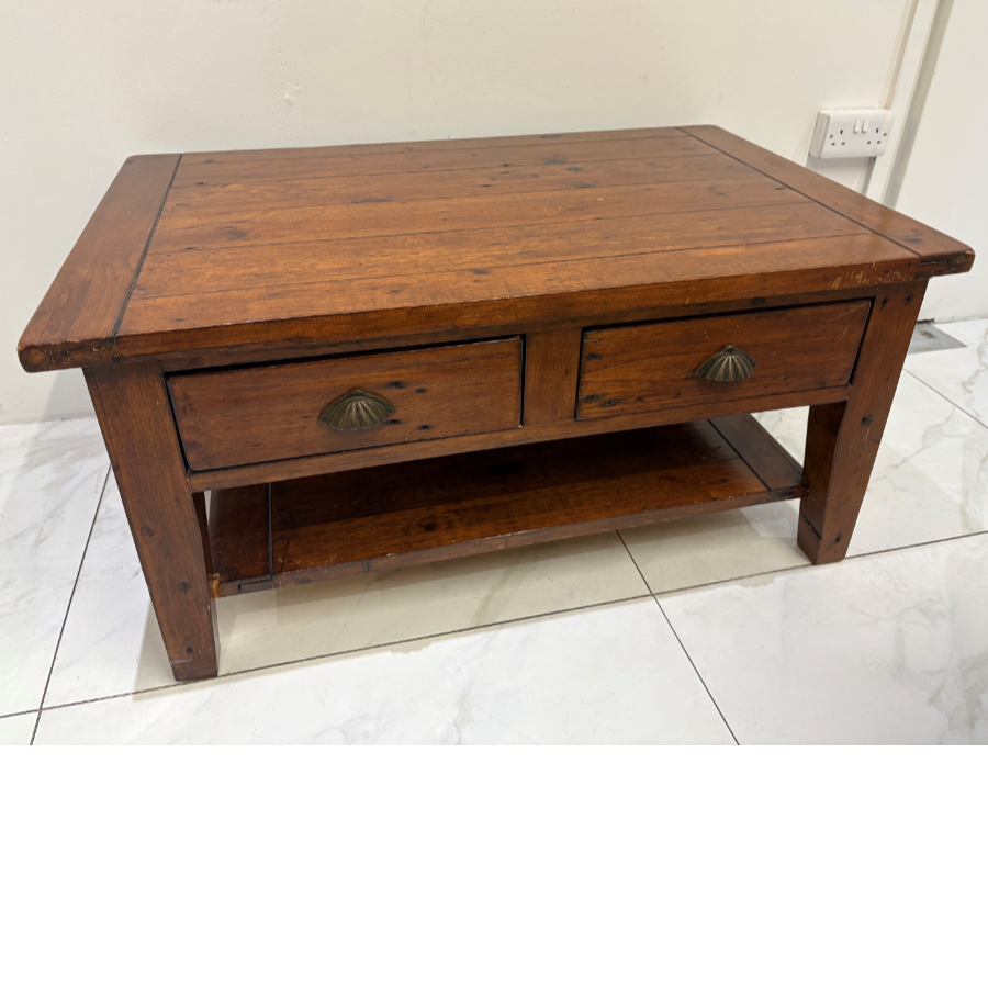 Solid Coffee Table With 4 Drawers - VIN1267P