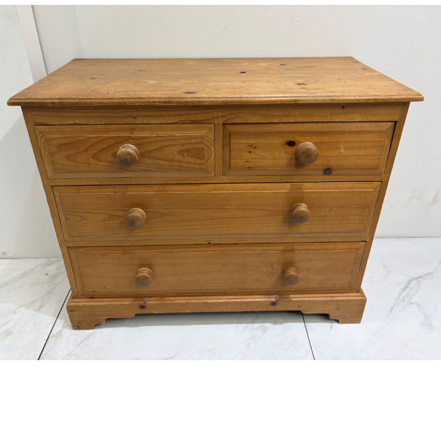 2 Over 2 Pine Chest Of Drawers - VIN1267K 2 Over 2 Pine Chest Of Drawers - VIN1267K