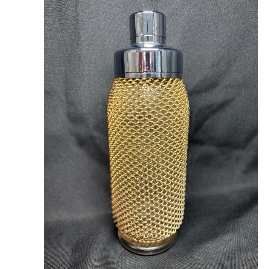 Cocktail Shaker With Gold Wire Mesh - VIN1266P Cocktail Shaker With Gold Wire Mesh - VIN1266P