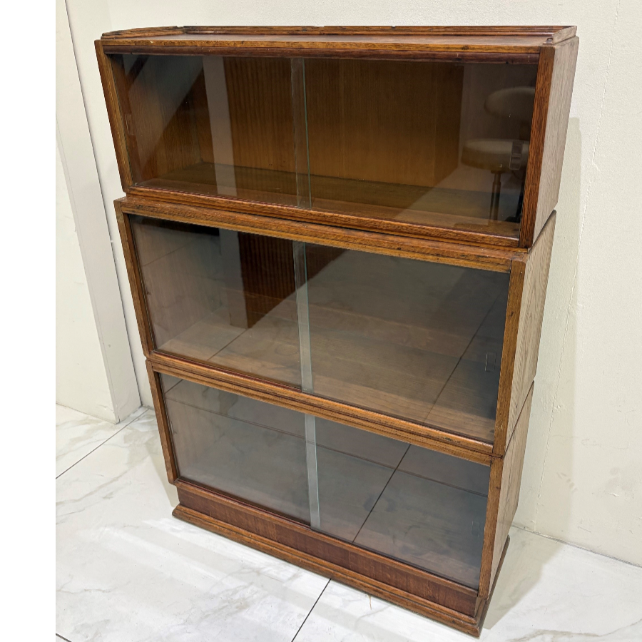 Vintage Three Tier Individually Modular Stacking Barristers Bookcase - VIN1258B