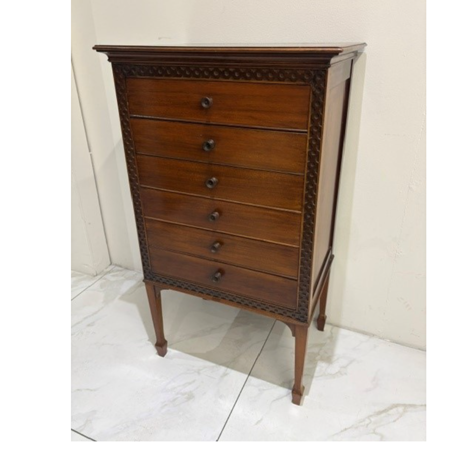 Antique Edwardian Mahogany Sheet Music Cabinet - VIN1270T Antique Edwardian Mahogany Sheet Music Cabinet - VIN1270T