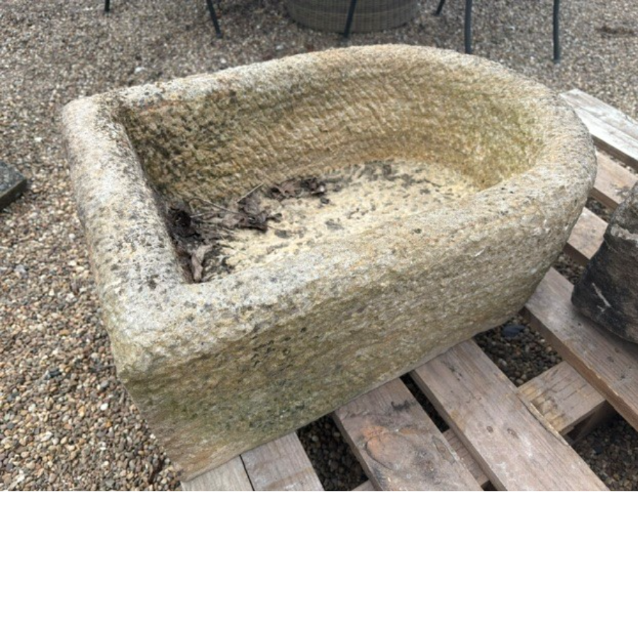 Antique Original Carved Stone Trough - VIN1275D1 Antique Original Carved Stone Trough - VIN1275D1
