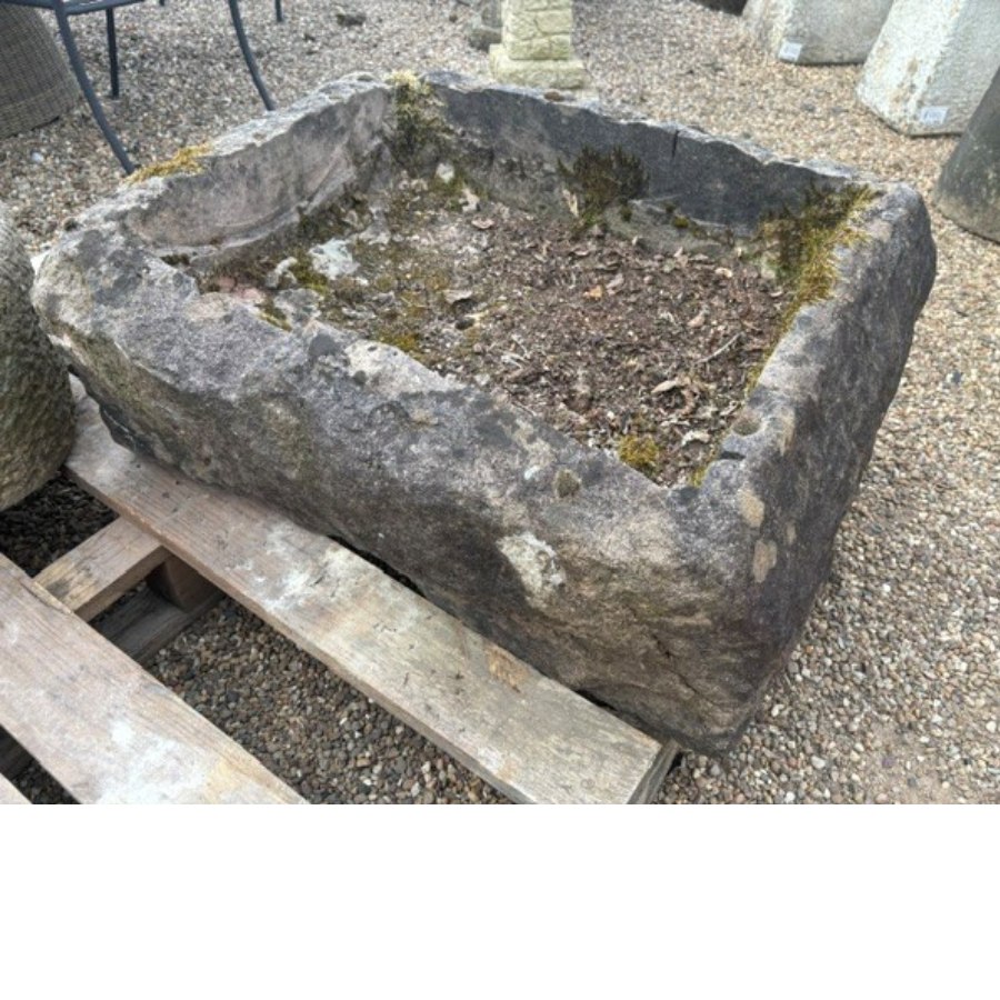 Antique Original Carved Stone Trough - VIN1275D Antique Original Carved Stone Trough - VIN1275D