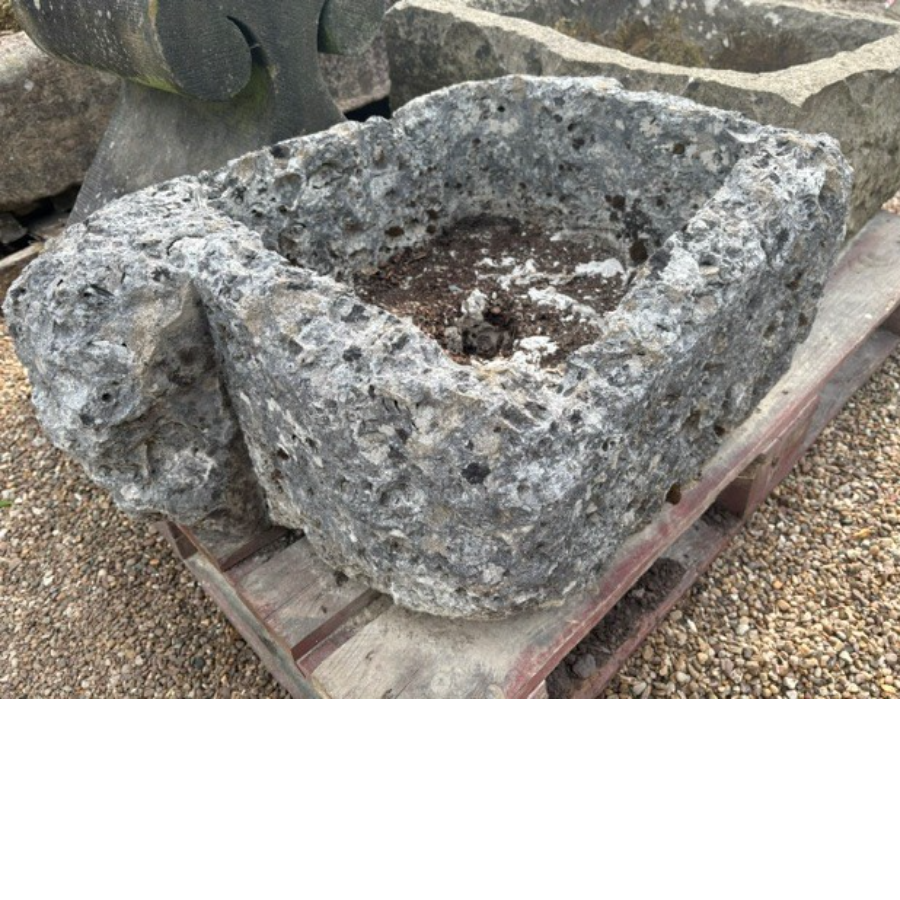 Antique Original Carved Stone Trough - VIN1275F Antique Original Carved Stone Trough - VIN1275F
