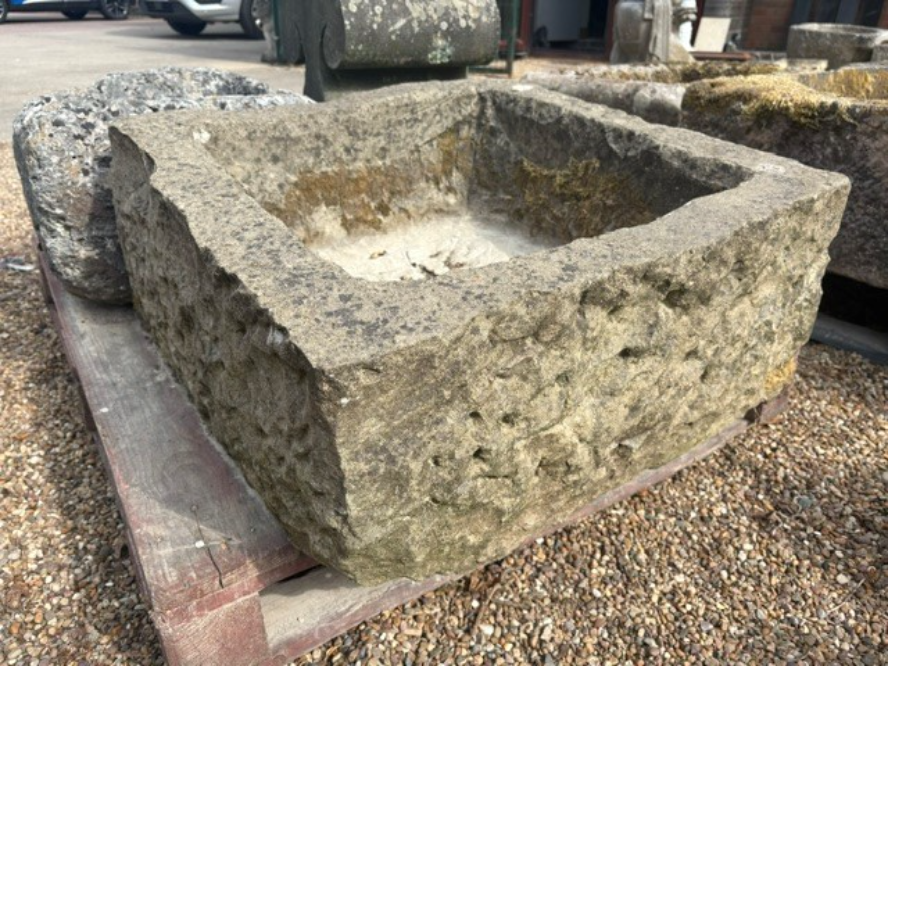Antique Original Carved Stone Trough - VIN1275E Antique Original Carved Stone Trough - VIN1275E