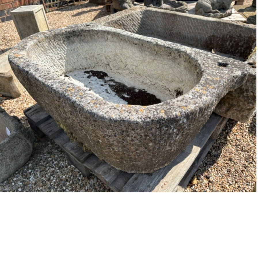 Antique Original Carved Stone Trough - VIN1275C Antique Original Carved Stone Trough - VIN1275C