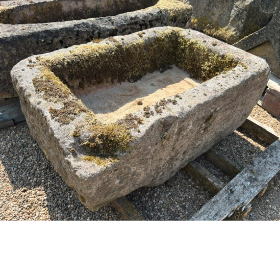 Antique Original Carved Stone Trough - VIN1275B1 Antique Original Carved Stone Trough - VIN1275B1