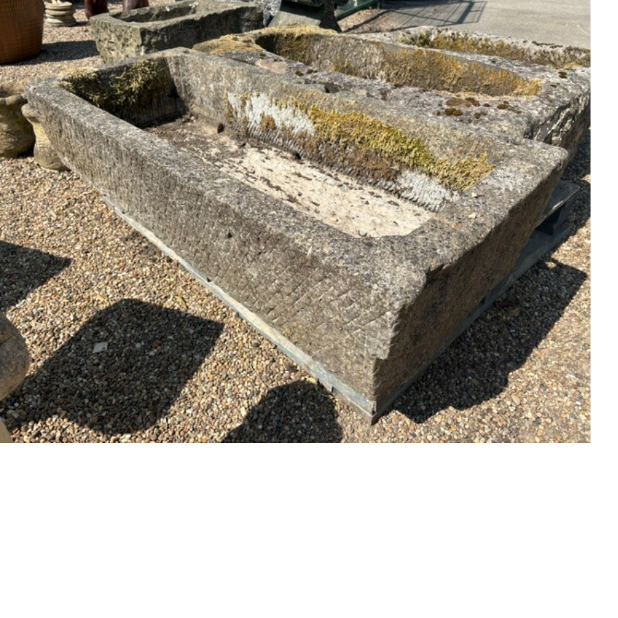 Antique Original Carved Stone Trough - VIN1275A Antique Original Carved Stone Trough - VIN1275A