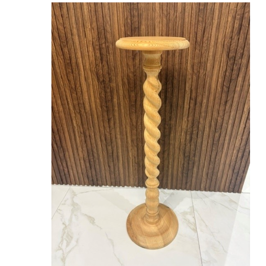 Vintage Pine Barley Twist Plant Stand - VIN1278Y Vintage Pine Barley Twist Plant Stand - VIN1278Y