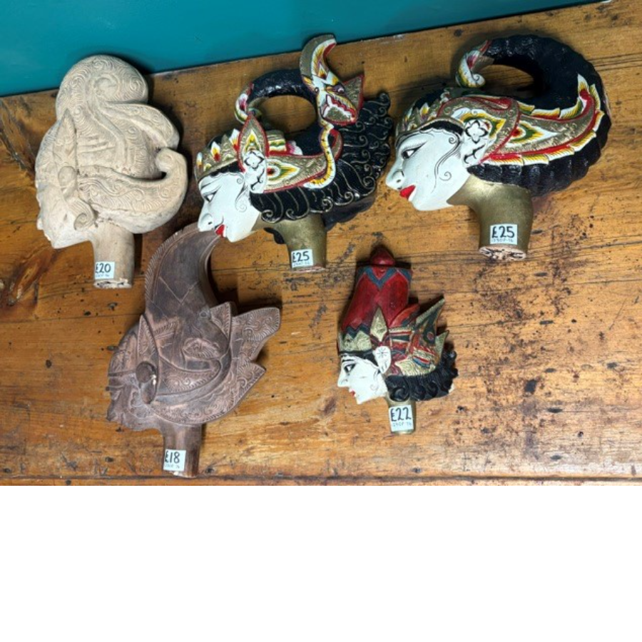 Wayang Wooden Puppet Heads - VIN1230P Wayang Wooden Puppet Heads - VIN1230P
