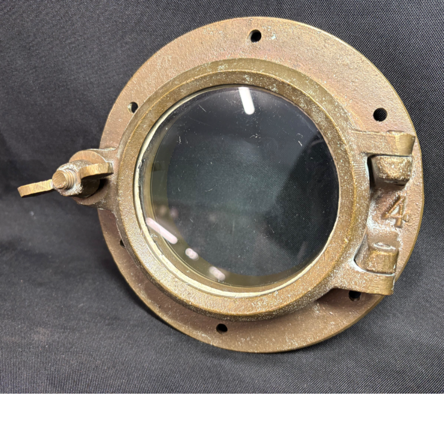 Vintage Solid Brass Ships Opening Porthole Window - VIN1264O