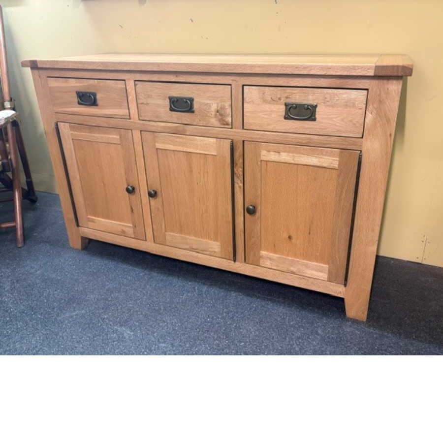 Oak Triple Door & Drawer Sideboard - VIN1281K