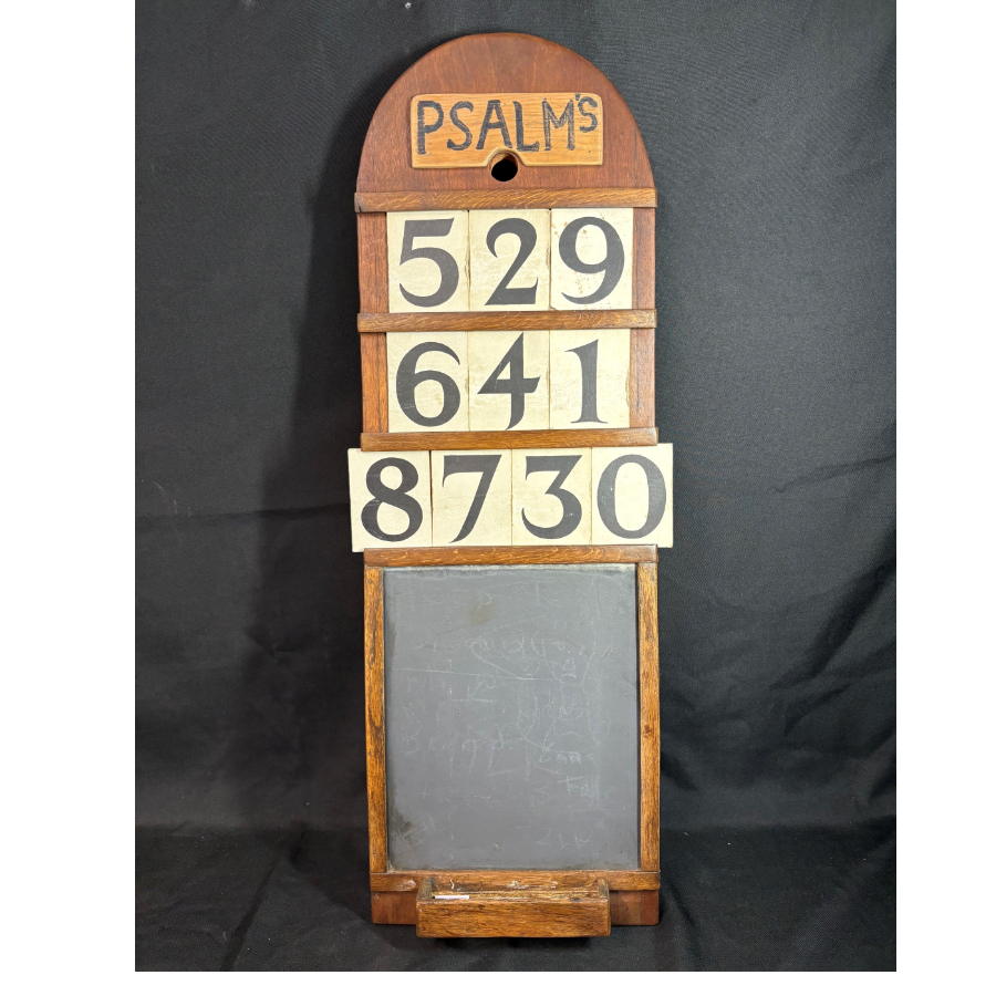 Wooden Church Hymn Board With Numbers & Slate Chalkboard - VIN1280T Wooden Church Hymn Board With Numbers & Slate Chalkboard - VIN1280T