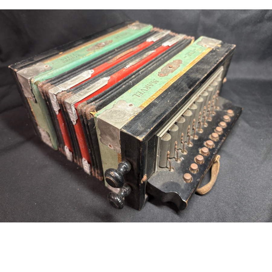 Vintage Marvel Button Accordion - VIN1277P Vintage Marvel Button Accordion - VIN1277P
