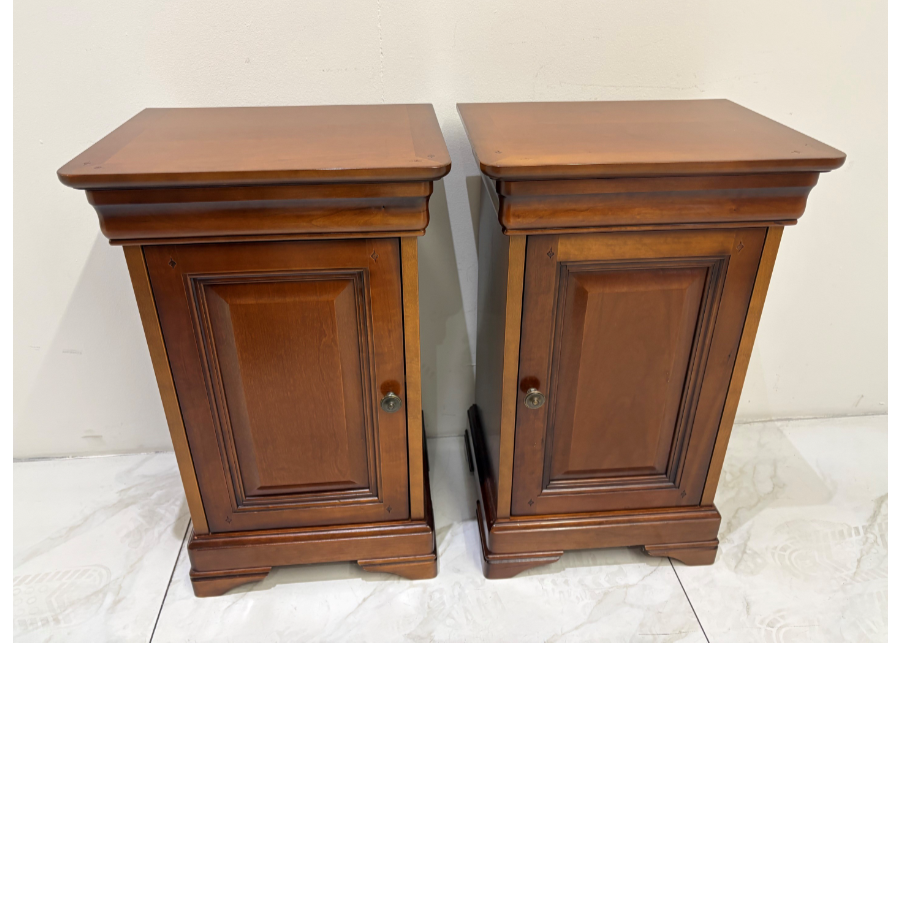 Vintage French Louis Philippe Style Wooden Bedside Cabinet – 2 available - VIN1286F Vintage French Louis Philippe Style Wooden Bedside Cabinet – 2 available - VIN1286F