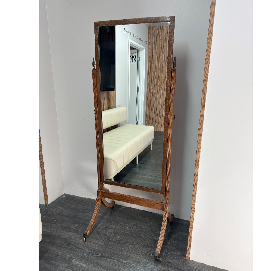 Edwardian-Style Mahogany Cheval Floor Standing Swing Mirror – VIN1291D Edwardian-Style Mahogany Cheval Floor Standing Swing Mirror – VIN1291D