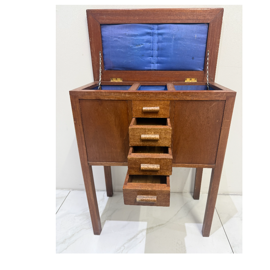 Vintage Art Deco Oak Sewing Cabinet - VIN1289T Vintage Art Deco Oak Sewing Cabinet - VIN1289T