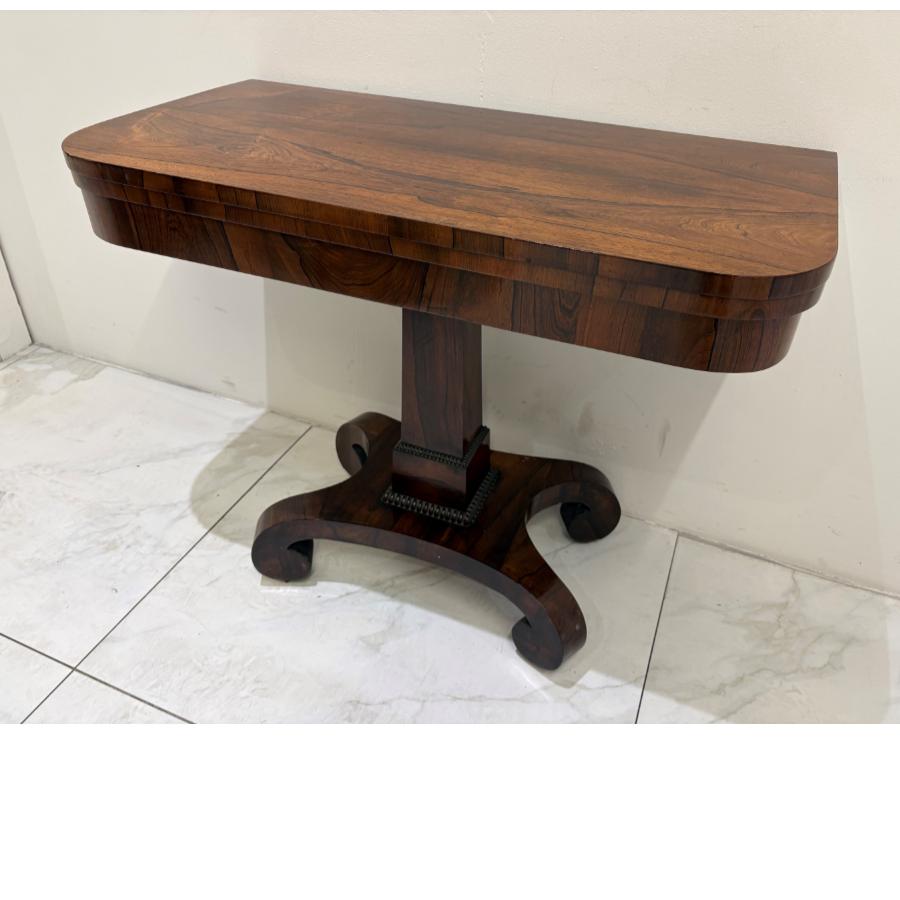 William IV Style Rosewood Fold-Over Card Table - VIN1286D