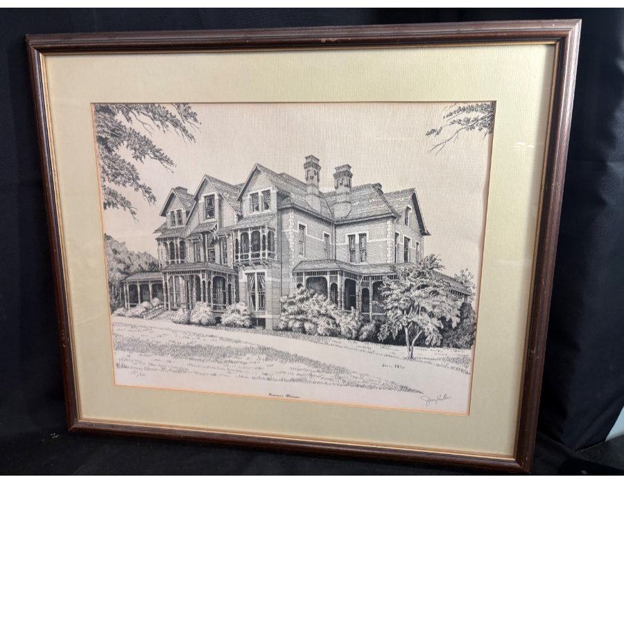 Highly detailed print of The North Carolina Governor's Mansion by renowned artist Jerry Miller - VIN1269D