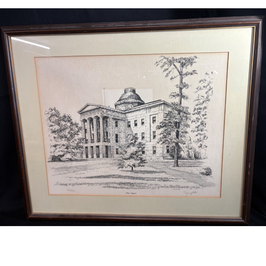 Highly detailed print of North Carolina State Capitol by renowned artist Jerry Miller - VIN1269D