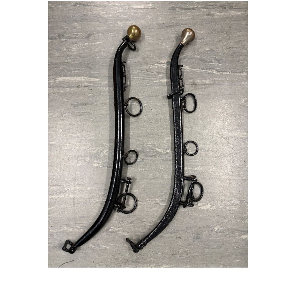 Brass Ended Horse Hames - VIN1263L Brass Ended Horse Hames - VIN1263L