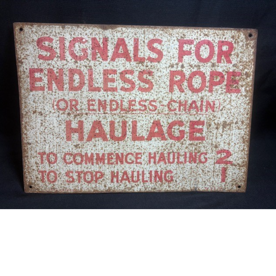 Vintage Mining Metal Sign - Signals For Endless Rope Haulage - VIN1159D Vintage Mining Metal Sign - Signals For Endless Rope Haulage - VIN1159D