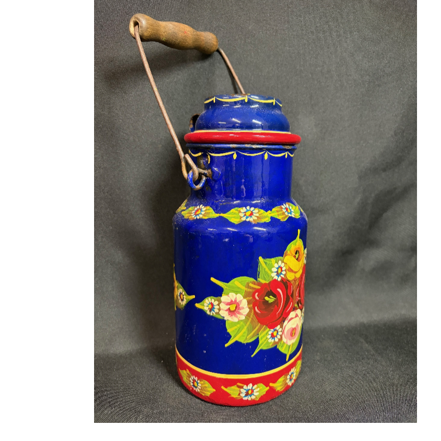 Hand-Painted Canal Ware Coffee Pot by Christine Wood - VIN1296Y