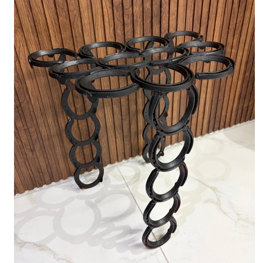 Handcrafted Horseshoe Umbrella Stand / Walking Stick Holder - VIN1299O Handcrafted Horseshoe Umbrella Stand / Walking Stick Holder - VIN1299O