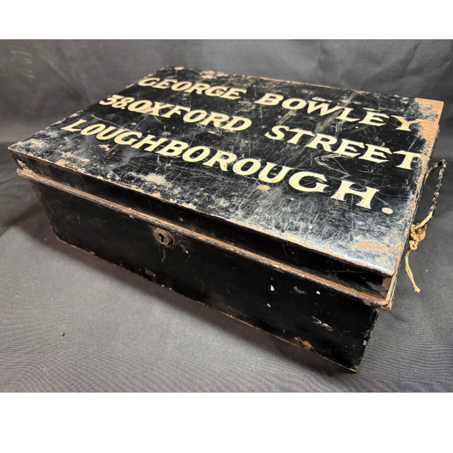 Antique late Victorian to Edwardian metal Strong Box – George Bowley, Loughborough c.1900 - VIN1302G