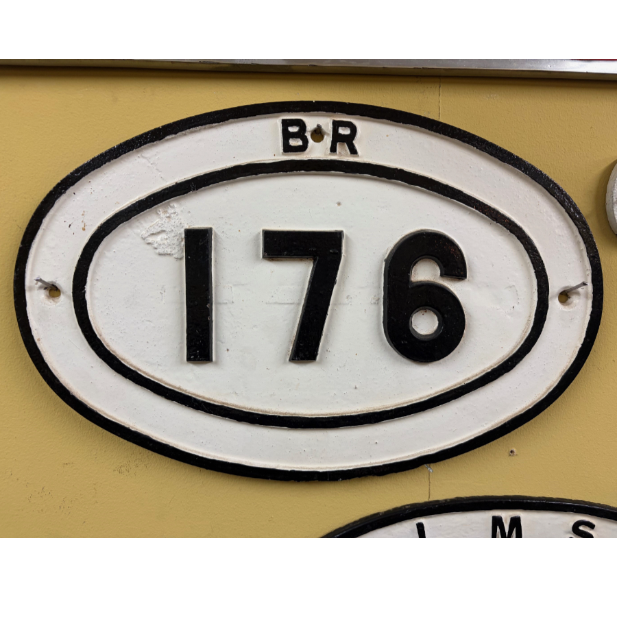 British Rail (BR) cast iron bridge plate number 176 - VIN1293G