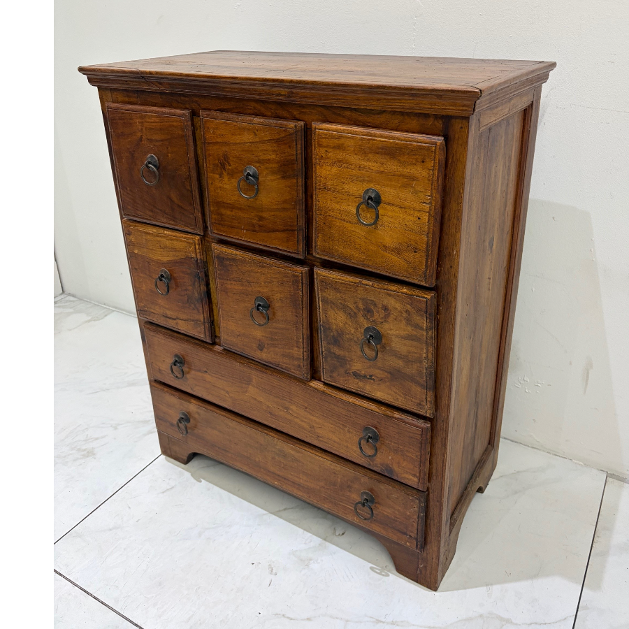 Vintage Solid Wood Apothecary Style Multi-Drawer Chest - VIN1295O